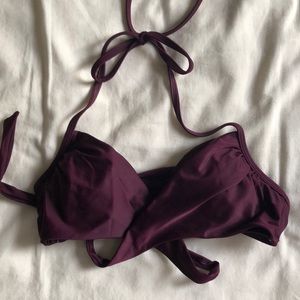 WINE WRAP VICTORIA SECRET SWIM TOP